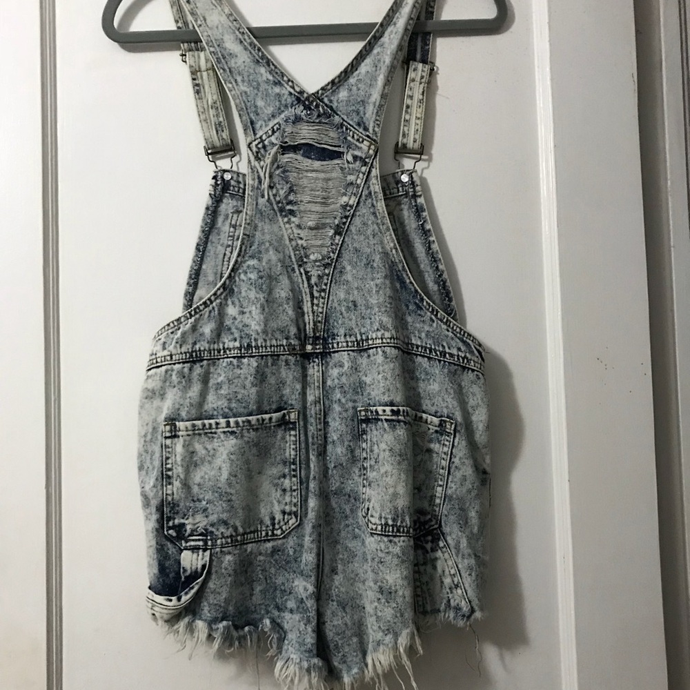 Blush Boutique distressed Jean overall